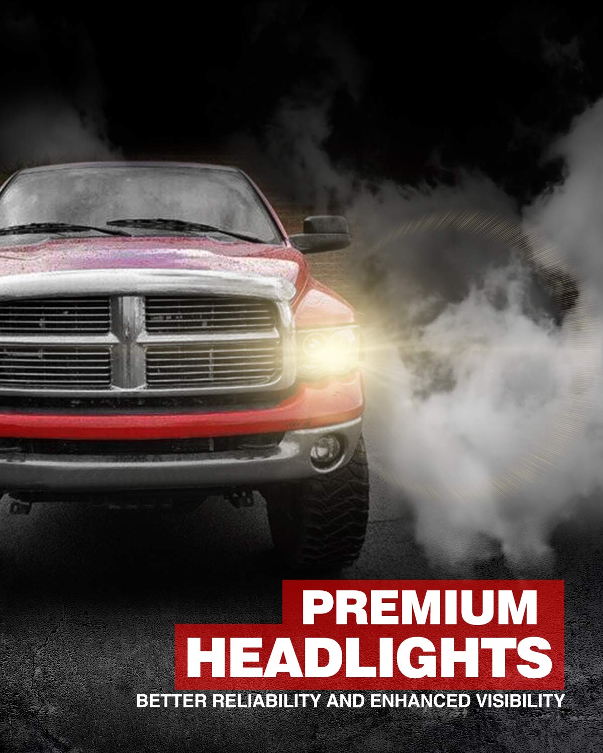 Torchbeam Headlight Assembly Replacement for Ram 1500 2500 3500 - Black Housing with Amber Reflector (Passenger & Driver Side) | Durable LED Headlights for Night Driving & Off-Road Adventures
