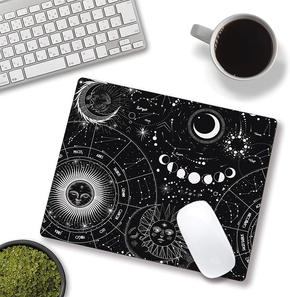 Custom Moon & Sun Design Non-Slip Rubber Base Mouse Pad - 9.5