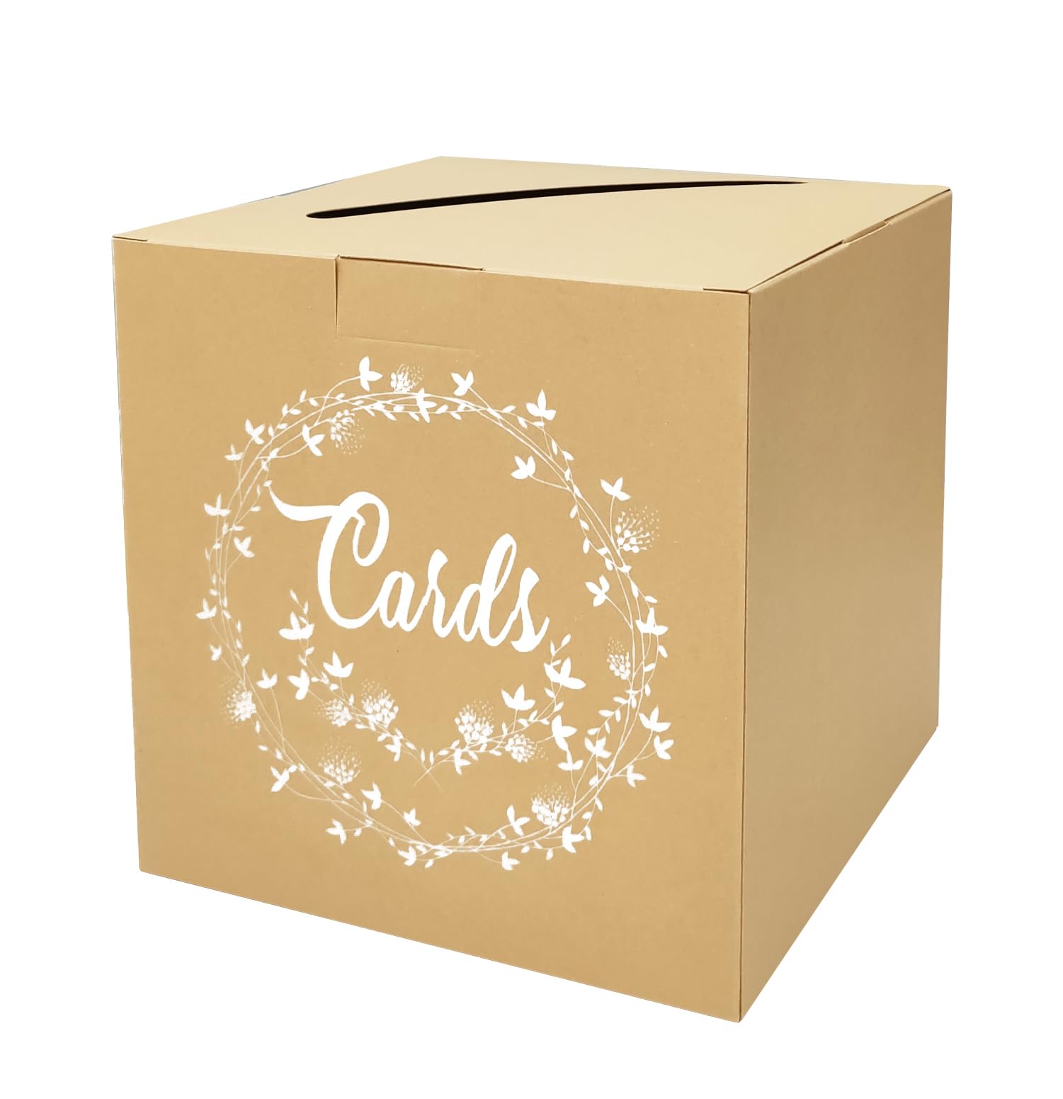 Kraft Card Box Holder for Wedding Favors, Birthday, Baby & Bridal Showers - Elegant Gift & Money Card Box for Wedding Reception & Party Supplies | Perfect for Guest Greetings & Cash Gifts