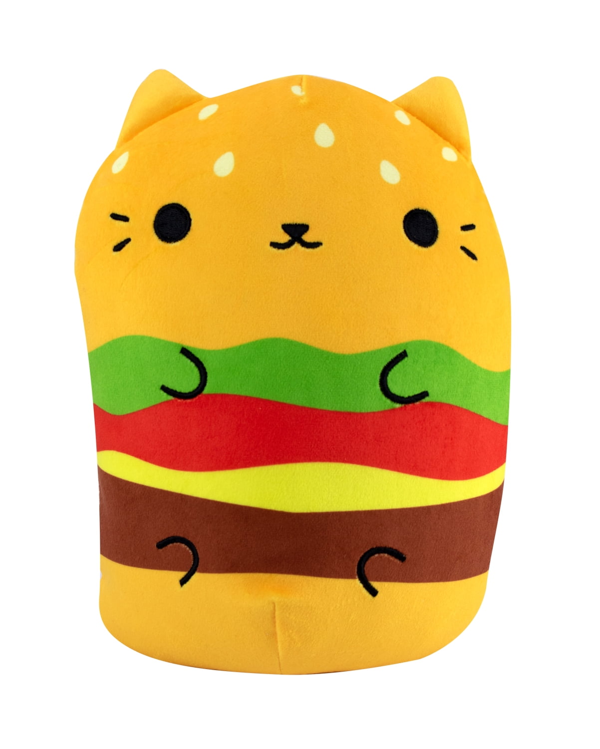 Super Soft 8 Inch Jumbo Plush Cheeseburger Cat - Cute Stuffed Animal Toy for Kids & Collectors | Perfect for Cuddling, Gifts & Cat Lovers