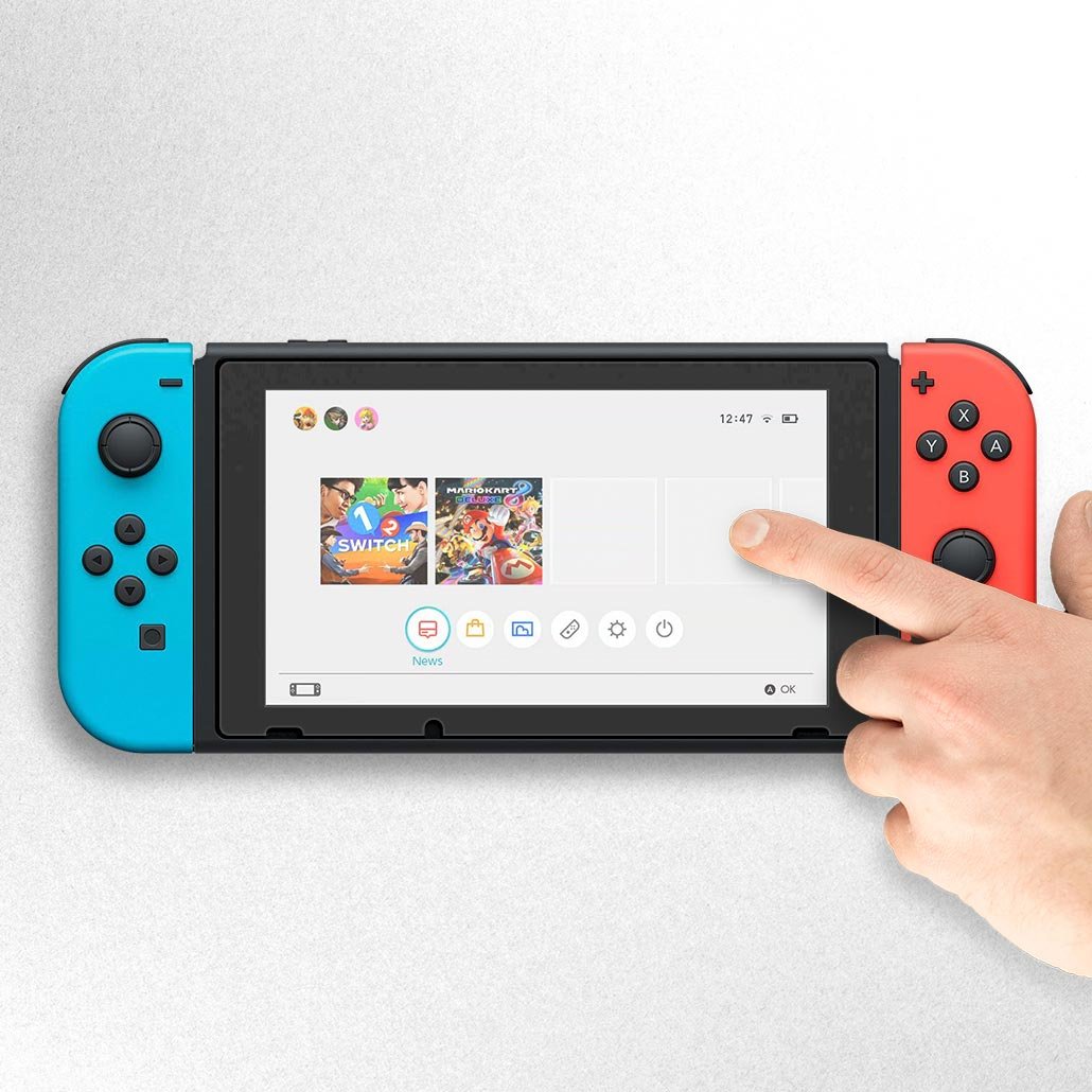 BodyGuardz Pure Tempered Glass Screen Protector for Nintendo Switch - 9H Hardness, Ultra-Thin, Anti-Scratch, Bubble-Free Protection for Enhanced Gaming Experience | Perfect for Travel, Home Use & Long Gaming Sessions