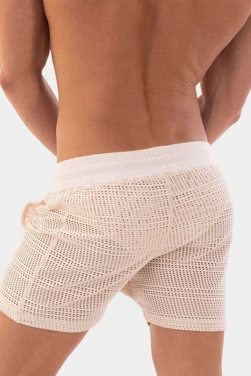 Berlin Buko 4 Crochet Short Nude - Women's Stylish Summer Shorts for Casual Wear, Beach Outfits & Boho Fashion