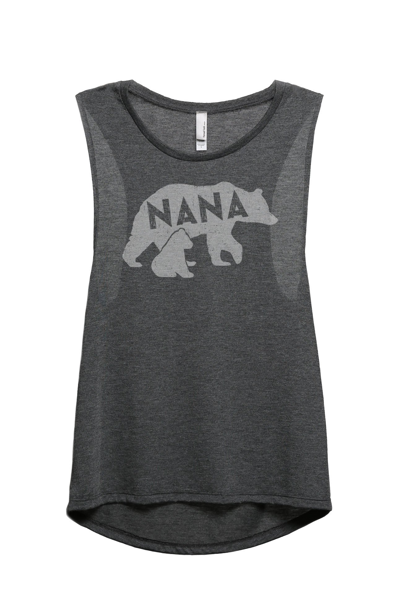 Nana Bear Women's Fashion Sleeveless Muscle Tank Top Tee - Breathable Workout Shirt for Gym, Yoga & Summer Outfits