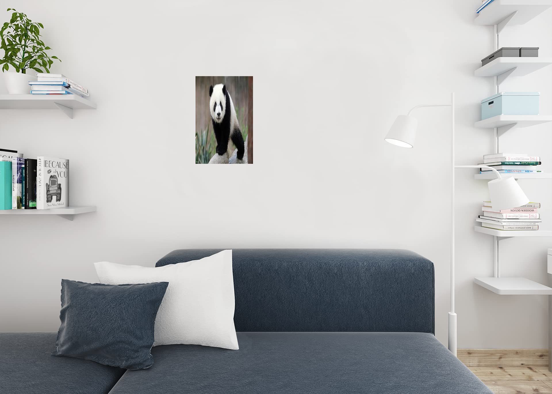 Cute Panda Cub Baby Animal Poster - Asian Bear Wall Art Print for Kids Room & Nursery Decor - 12x18 Inch Cool Wall Decor for Bedroom, Playroom, or Classroom