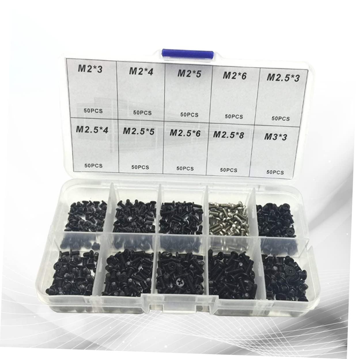 MUSISALY 500pcs Laptop Repair Tool Kit - Full Set of 2.5 Mini Cross Screws for Computer & Laptop Screw Replacement - Ideal for DIY Repairs and Maintenance