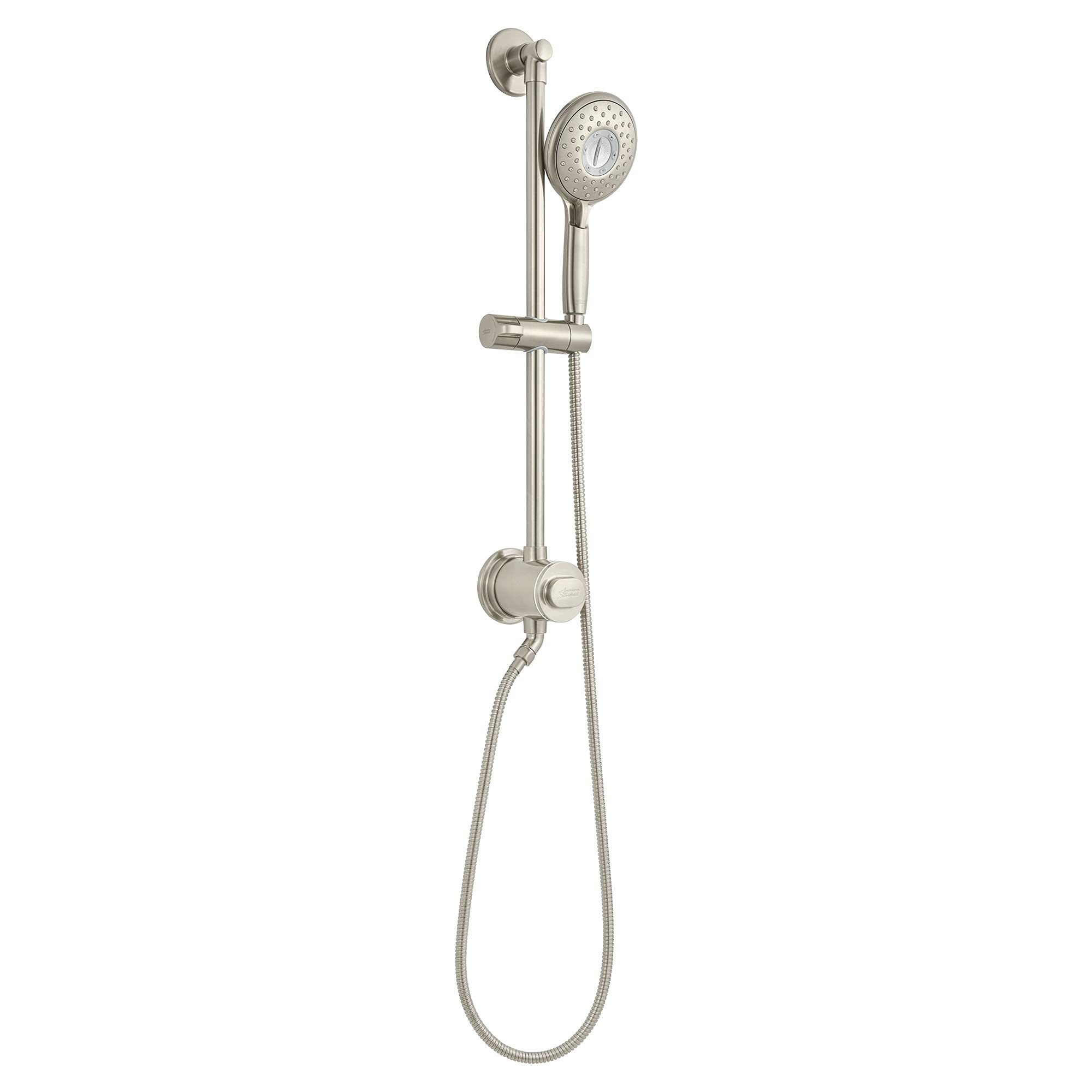 American Standard 9238759.295 Spectra Filtered Hand Shower Rail System in Brushed Nickel - Adjustable Shower Head with Water Filter for Bathroom Spa Experience