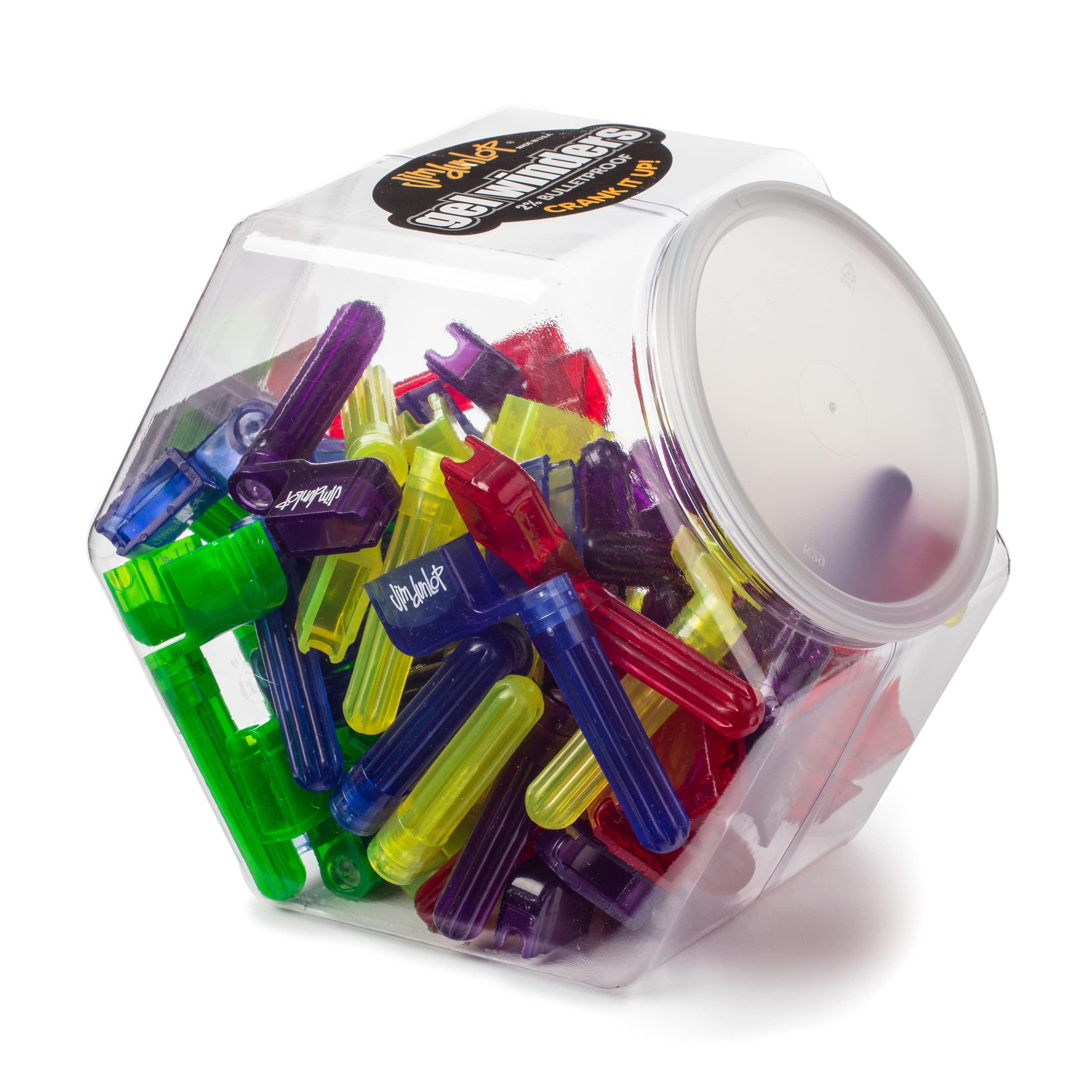 Jim Dunlop 101 Gel Pegwinders - Assorted Colors (50-Pack/Jar) - Essential Guitar String Winder for Musicians & Guitar Maintenance
