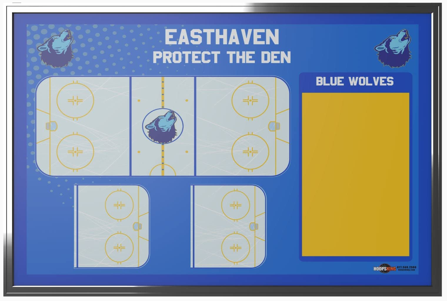 Custom Hockey Locker Room Whiteboard 36
