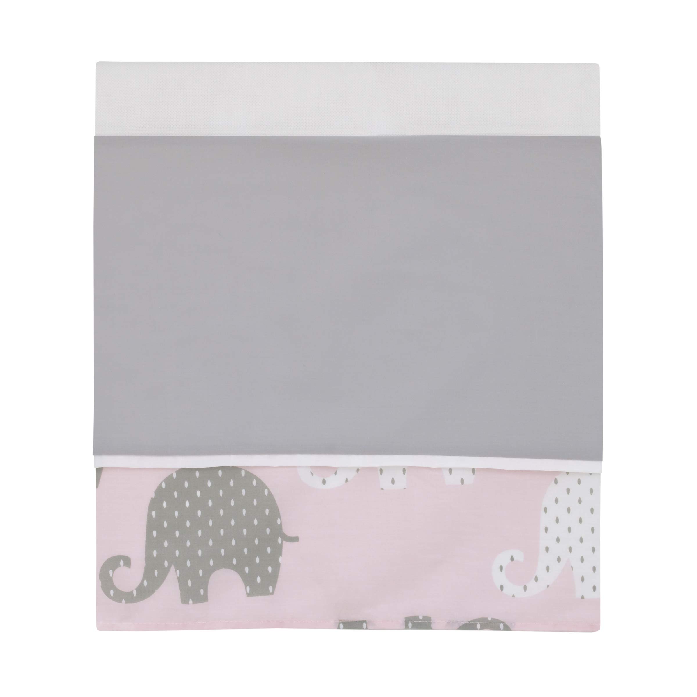 NOJO Dreamer Pink & Grey Elephant 8-Piece Comforter Set - Soft Bedding for Kids' Room, Nursery Decor, Baby Shower Gift Idea
