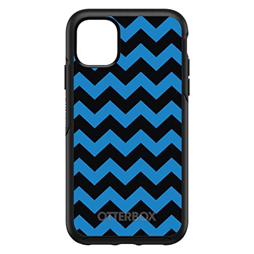 Black Blue Chevron Stripes On Black Case