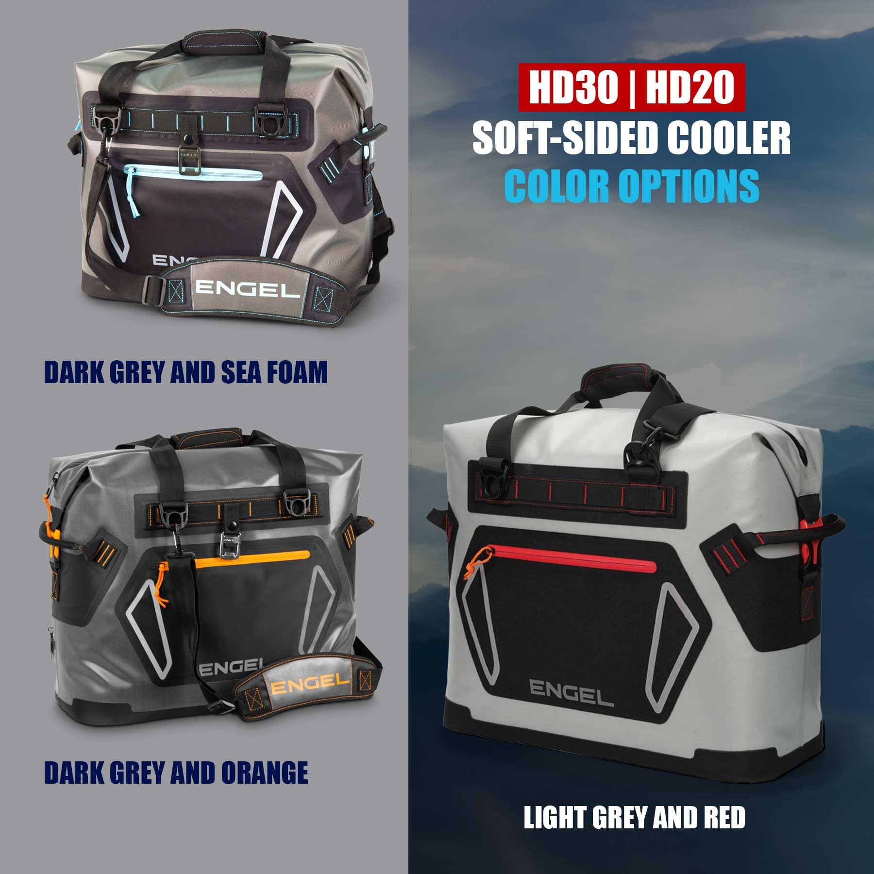 Engel HD30 High-Performance Soft-Sided Cooler Tote Bag - Durable, Leak-Proof & Portable Ice Chest for Camping, Fishing, Tailgating, Beach & Outdoor Adventures - Keeps Ice Cold for 24+ Hours - Perfect for Picnics, BBQs & Road Trips