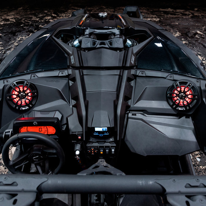 Can Am Maverick X3 Stage 3 Dash Panel Speaker Enclosures & Under Seat Subwoofer Enclosure - 3800W MAX for Off-Road Audio Upgrade - Perfect for Trail Riding, Dune Bashing & UTV Adventures