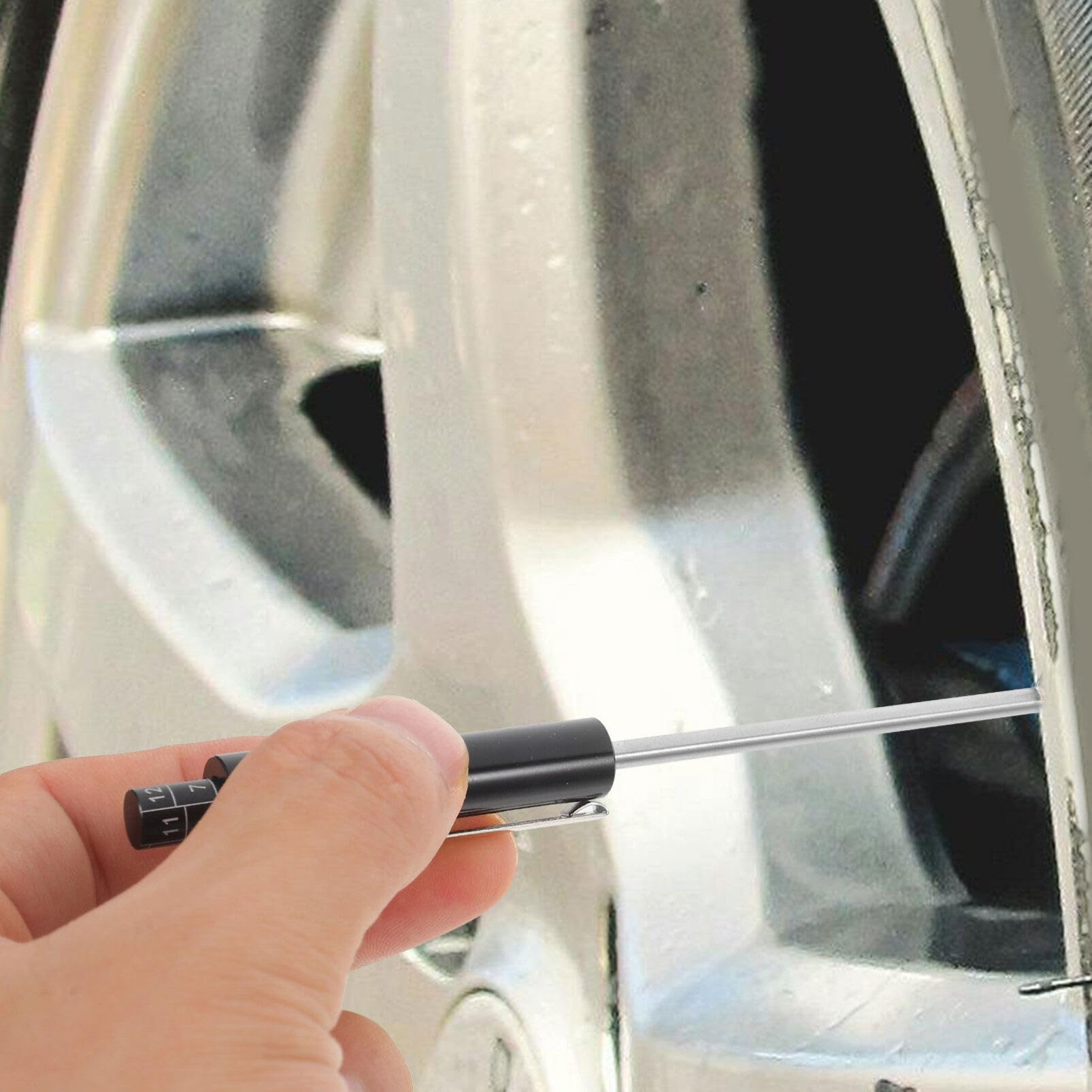 Brake Pad Thickness Gauge Tool - Digital & Analog Measuring Device for Auto Brake Shoes with Scale - Professional Brake Pad Tester for Mechanics & DIY - Perfect for Car Maintenance & Safety Inspection