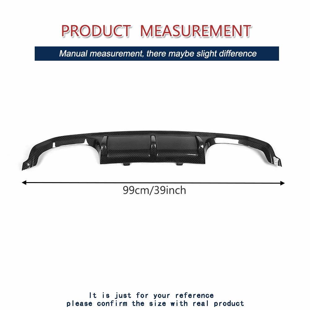 Carbon Fiber Rear Diffuser for 2014-2020 BMW F80 M3 F82/F83 M4 - M Sport Bumper Compatible - High Performance Aero Upgrade - Perfect for Track Days & Car Shows