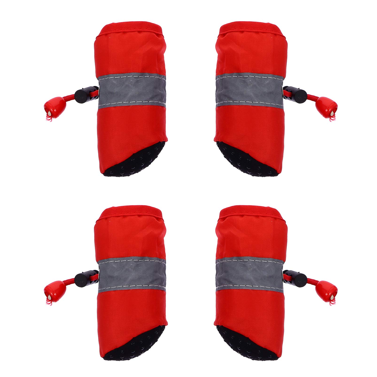 Balacoo 4PCS Christmas Pet Shoes - Waterproof Dog Boots for Outdoor Walking, All-Weather Puppy Paw Protectors, Non-Slip Dog Socks for Small Dogs & Cats - Perfect for Rain, Snow & Holiday Festivities