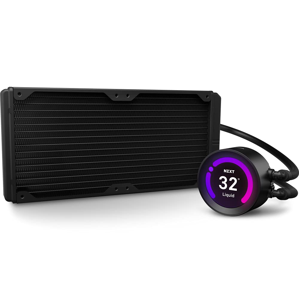 NZXT Kraken Z63 RGB 280mm AIO Liquid CPU Cooler with Customizable LCD Display - Improved Pump & CAM V4 Software - Includes 2 Aer RGB 140mm Radiator Fans - Perfect for Gaming PCs, Workstations & High-Performance Builds