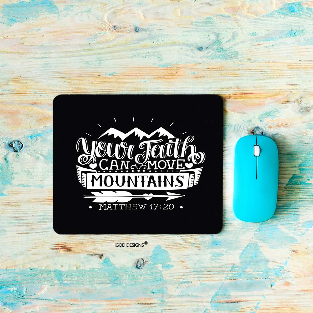 HGOD DESIGNS Gaming Mouse Pad with Inspirational Mountain Travel Quote - Non-Slip Rubber Base (7.9