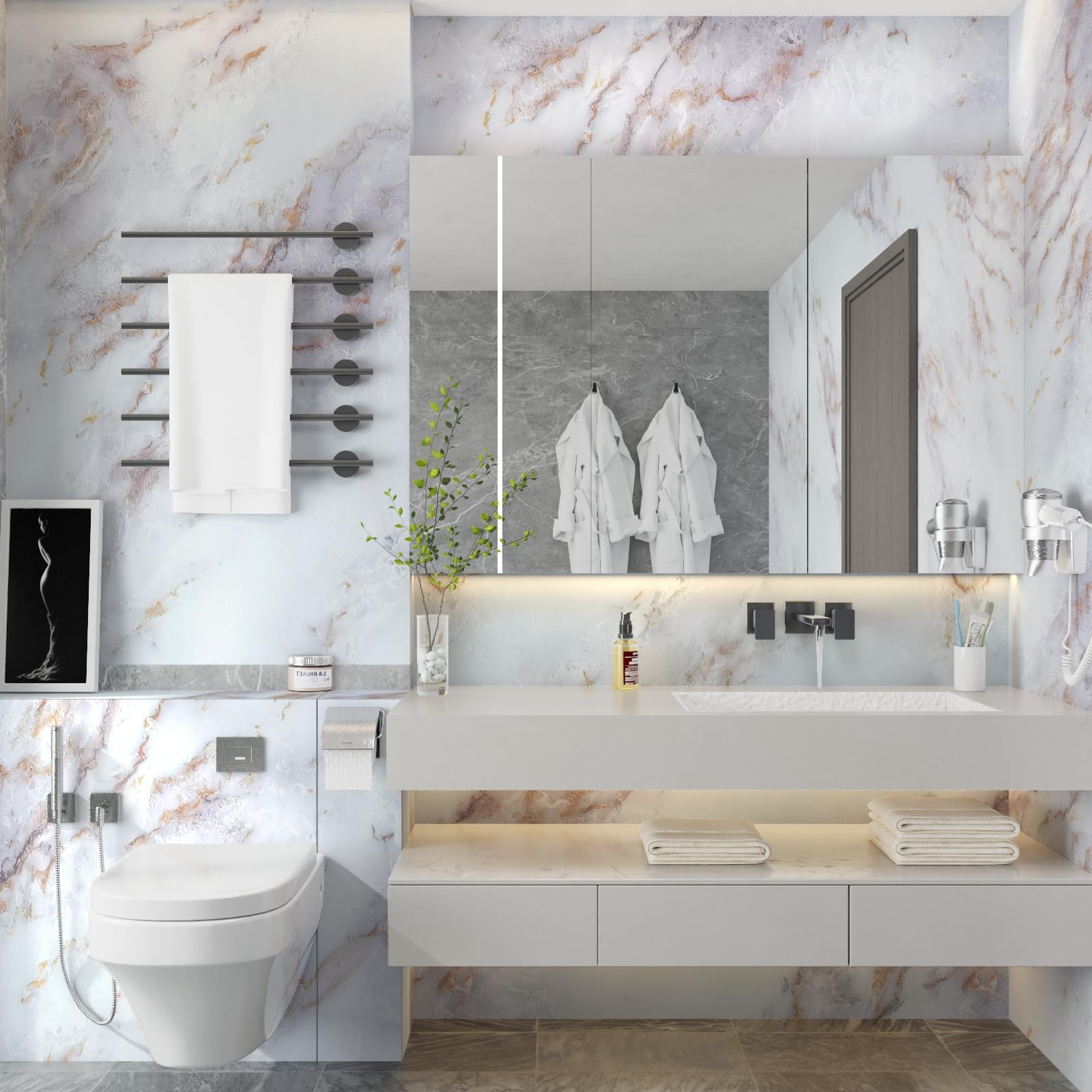 VIOPVERY Marble Contact Paper - 15.7