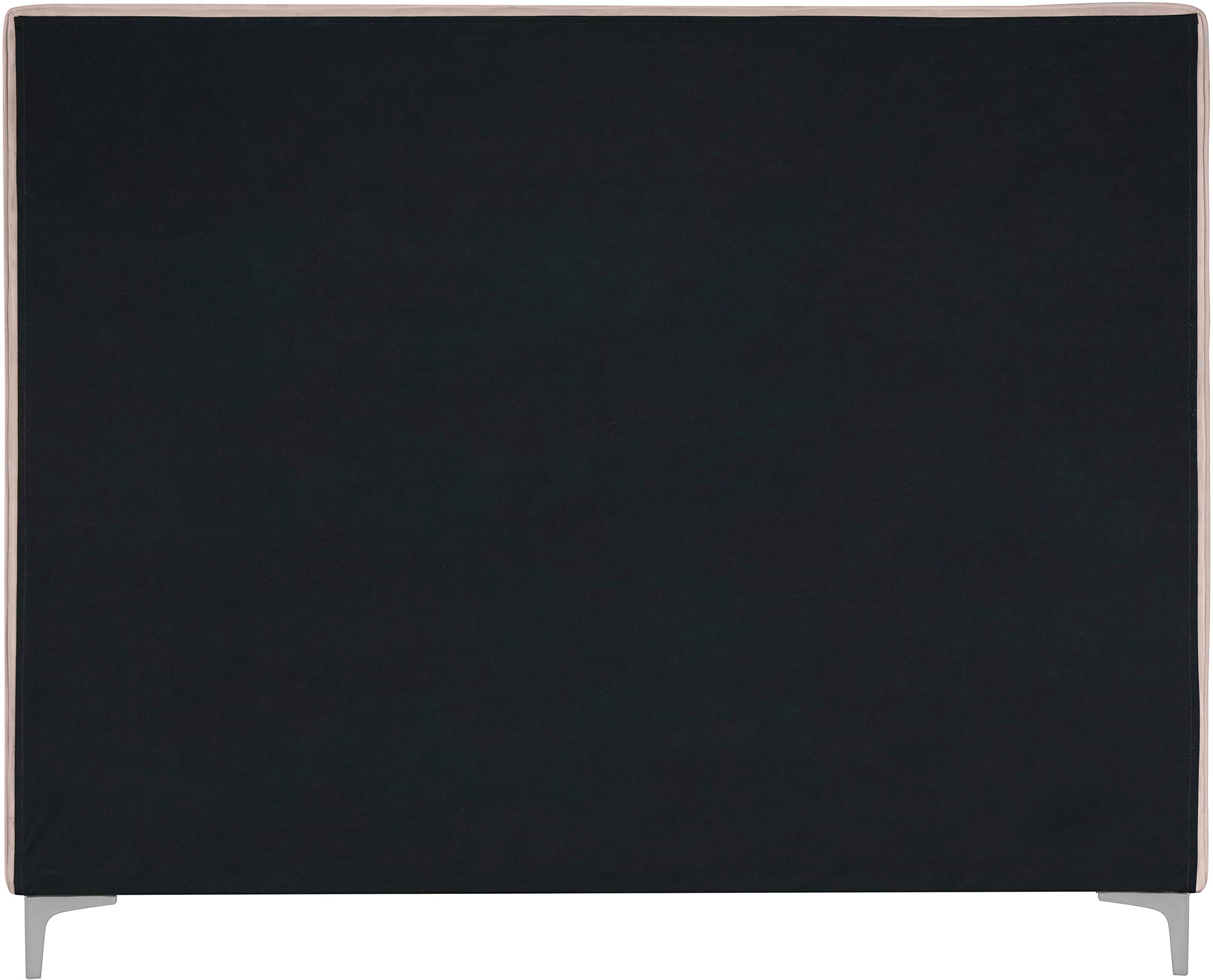 Modern Velvet Upholstered King Bed with Gold/Chrome Finish - Geri Collection by Meridian Furniture | Luxury Bedroom Decor for Contemporary Homes & Master Suites