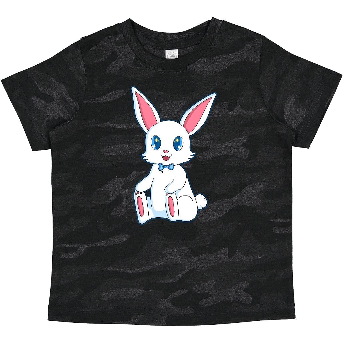 Inktastic Happy Easter Boy Bunny in Blue Baby T-Shirt - Cute Easter Outfit for Toddlers & Infants - Perfect for Easter Photos, Egg Hunts & Family Gatherings