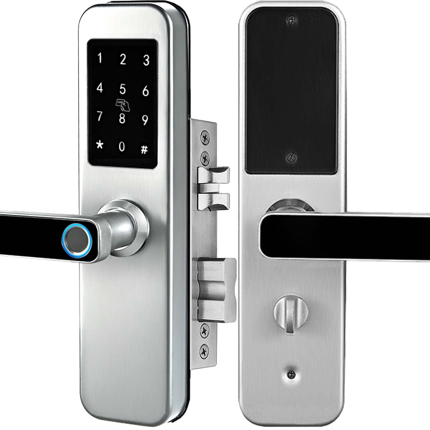 Smart Fingerprint Door Lock - Keyless Entry Keypad & Biometric Digital Lock with WiFi Remote Control for 35-80mm Wood Doors | Secure Home & Office Access Solution