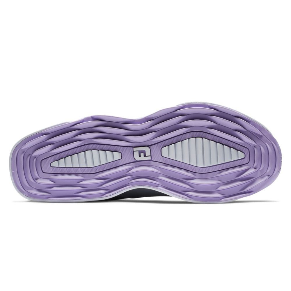 FootJoy Women's ProLite Spikeless Laced Golf Shoes - Lightweight & Comfortable Grey/Lilac for Walking Courses & Casual Wear