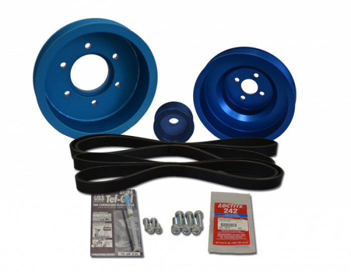 Yanmar 4JH3 Serpentine Pulley Kit Replacement for 4JH3, TE, HTE Engines - Perfect for Marine & Industrial Applications