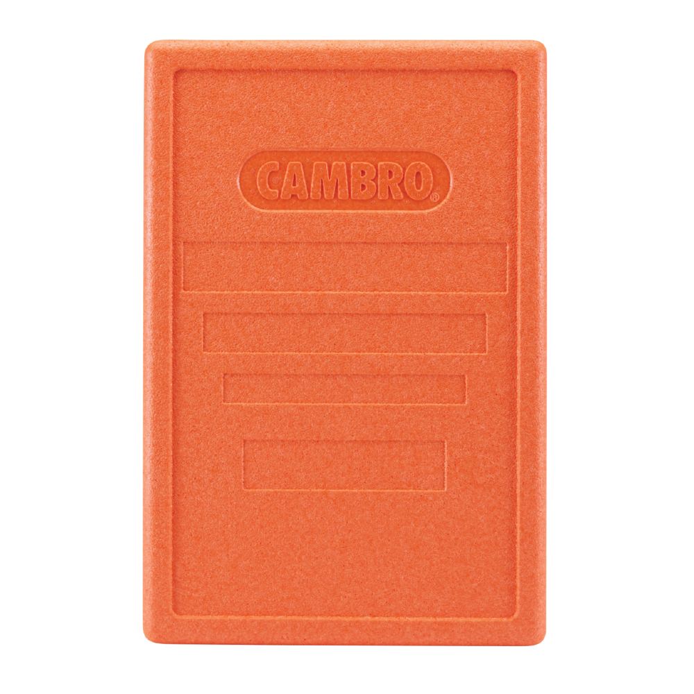 Cambro EPP180LID363 Cam GoBox Insulated Food Pan Carrier Lid - Orange Replacement Cover for Food Transport | Perfect for Catering, Food Delivery & Restaurant Use