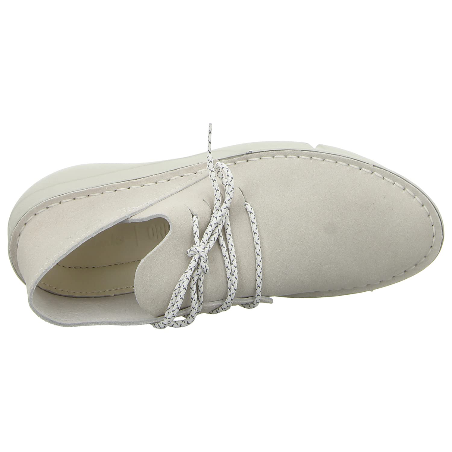 Clarks Women's Origin Leather Casual Shoes - Comfortable White Sneakers for Everyday Wear, Size 8 | Perfect for Walking, Office & Casual Outings