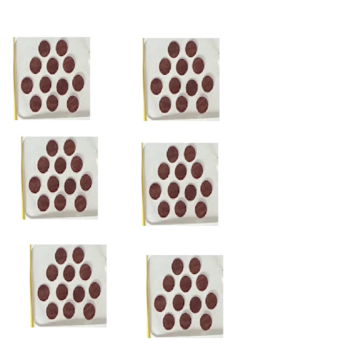 Dark Brown Round Bindi Stickers - Pack of 6 | Traditional Indian Forehead Jewelry for Women & Girls | Skin-Friendly Adhesive | Perfect for Weddings, Festivals & Cultural Events