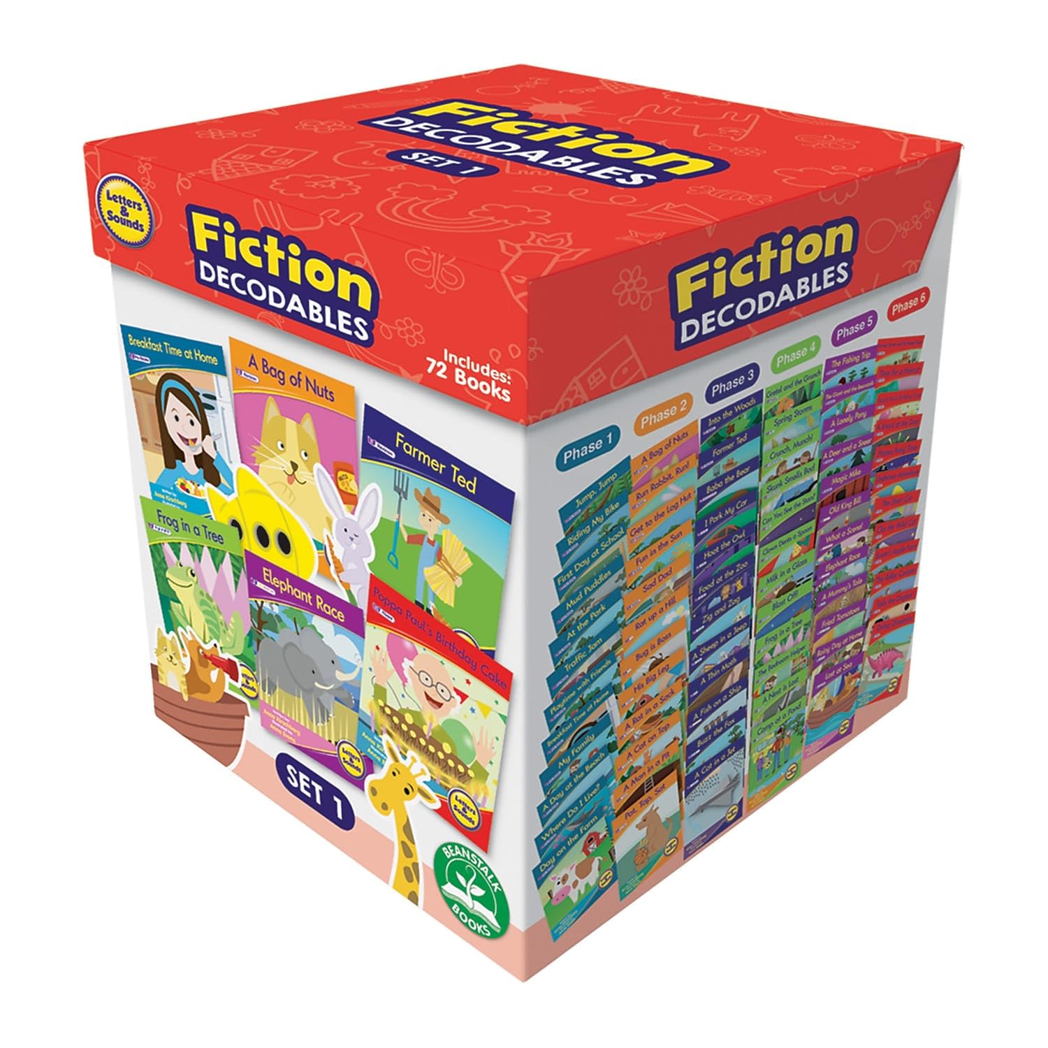 Junior Learning Letters and Sounds Set 1 Fiction Boxed Set - Phonics Reading Books for Kids Ages 4-6 | Learn to Read with Engaging Stories | Perfect for Homeschooling & Classroom Learning