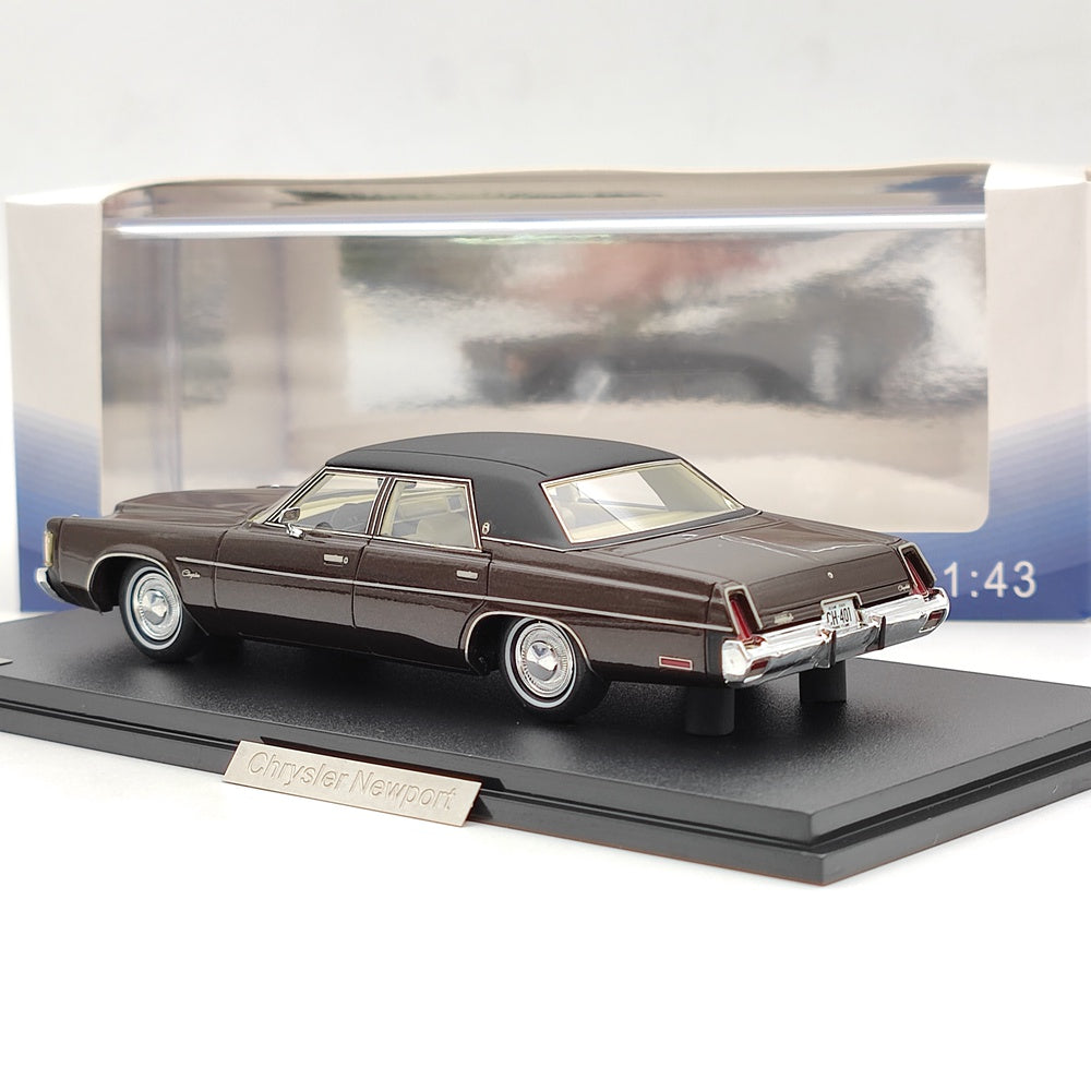 1/43 Scale 1974 Chrysler Newport Brown Resin Diecast Model Car - Limited Edition Collectible for Car Enthusiasts & Display Showcase