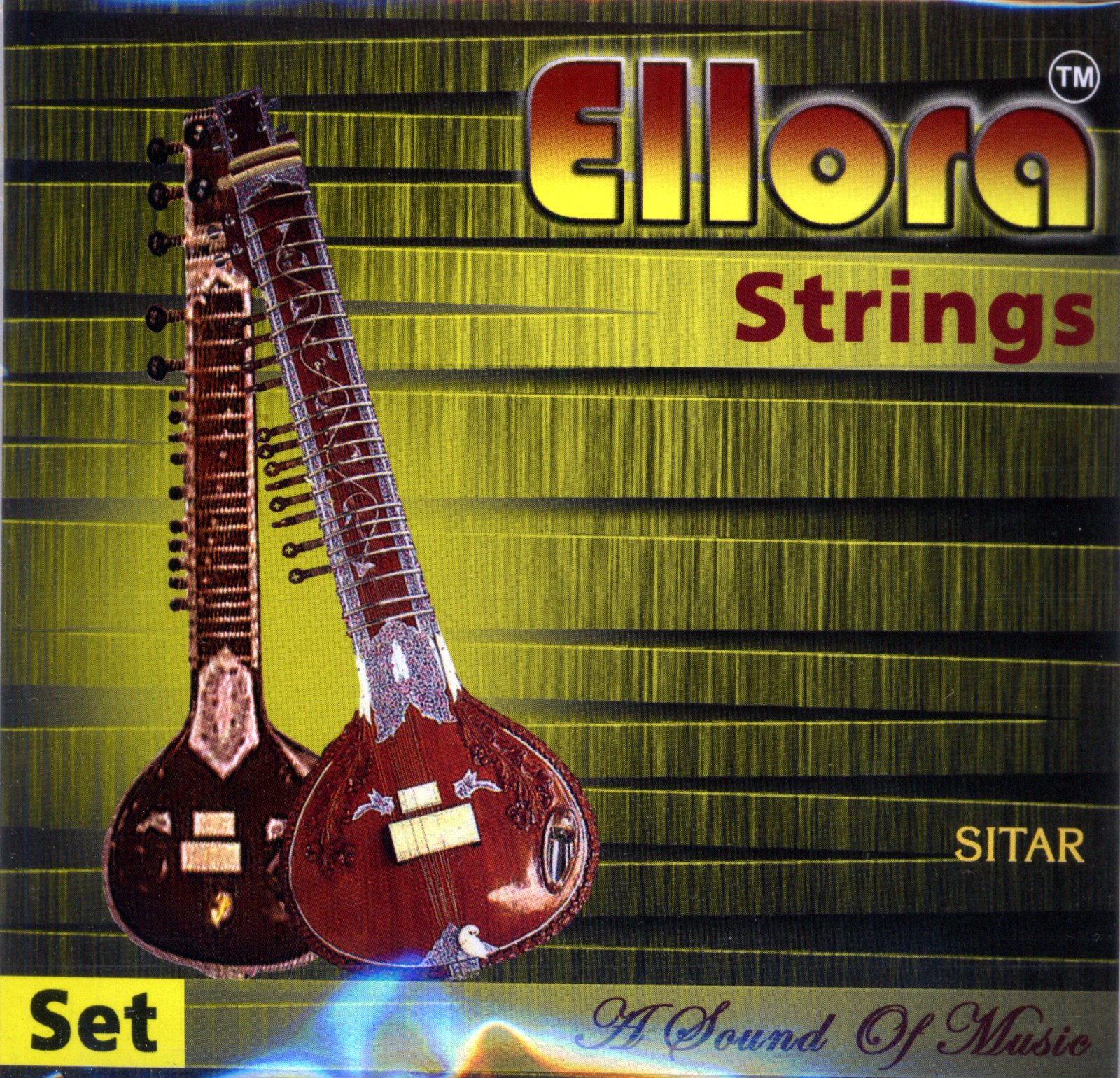Professional Sitar Strings with Sympathetic (Tarabh) Strings - Ellora Roselu - High-Quality for Indian Classical Music & Performances