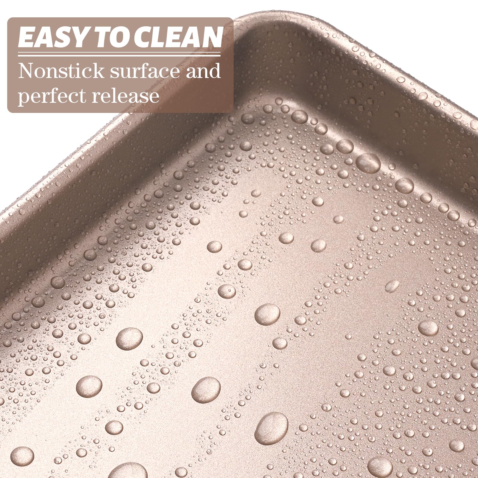 WMKGG 9 x 11 Inch Nonstick Air Fryer Toaster Oven Baking Tray Set of 2 - Heavy Duty Carbon Steel Pans for Roasting, Baking, Reheating - Perfect for Toaster Ovens, Air Fryers & Countertop Cooking