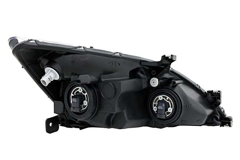 2003-2007 Honda Accord Headlight Assembly Set - Halogen Replacement Lamps for Driver & Passenger Side - Perfect for Night Driving & Foggy Conditions