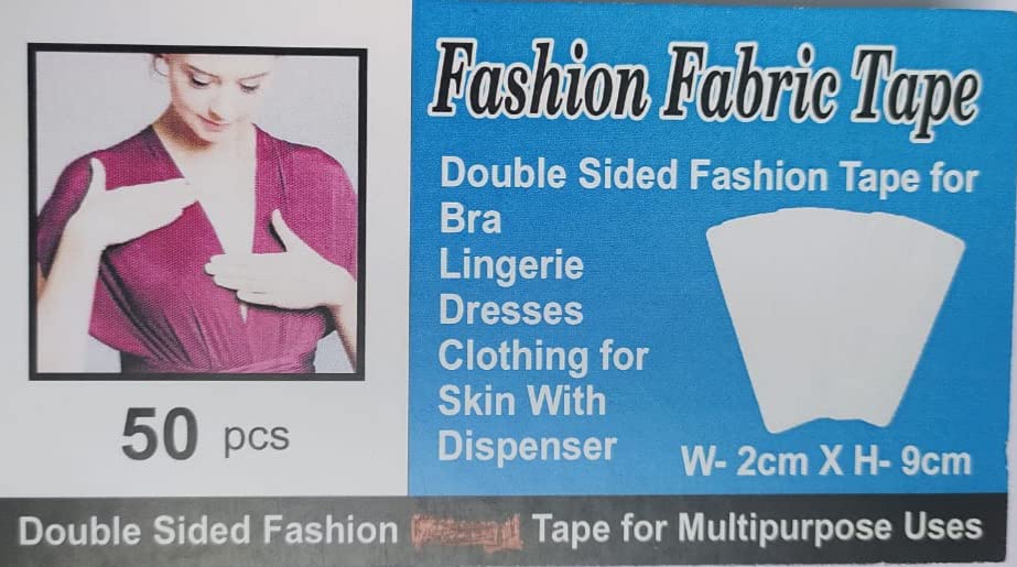Double-Sided Invisible Fashion Tape for Women & Girls (50pcs) - Wardrobe Essential for Strapless Dresses, Tops & Swimwear