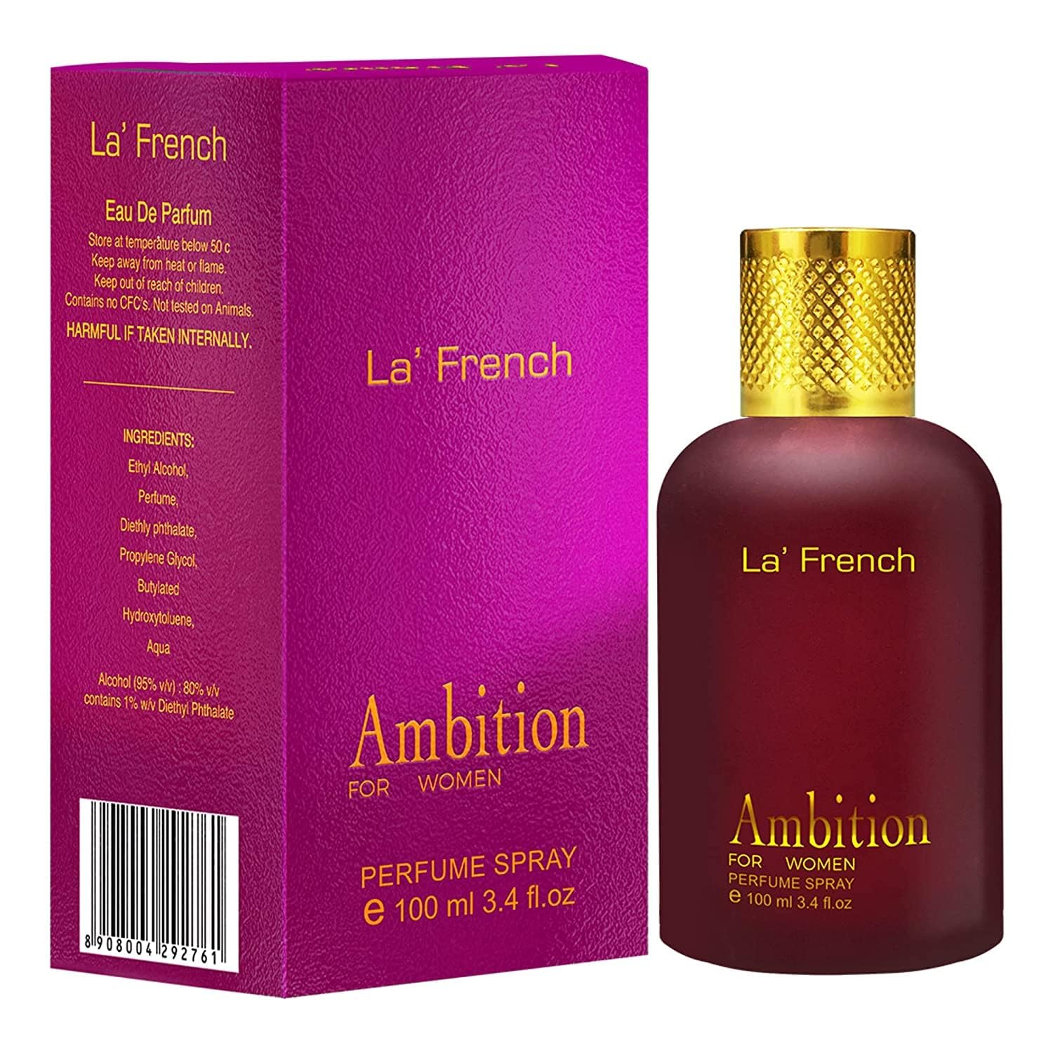 NIMAL Ambition Women's Perfume 100ml - Long Lasting Floral Eau De Parfum with Cedarwood Musk & Amber Extract | Premium Luxury Fragrance Gift Set | Perfect for Date Night, Office Wear & Special Occasions