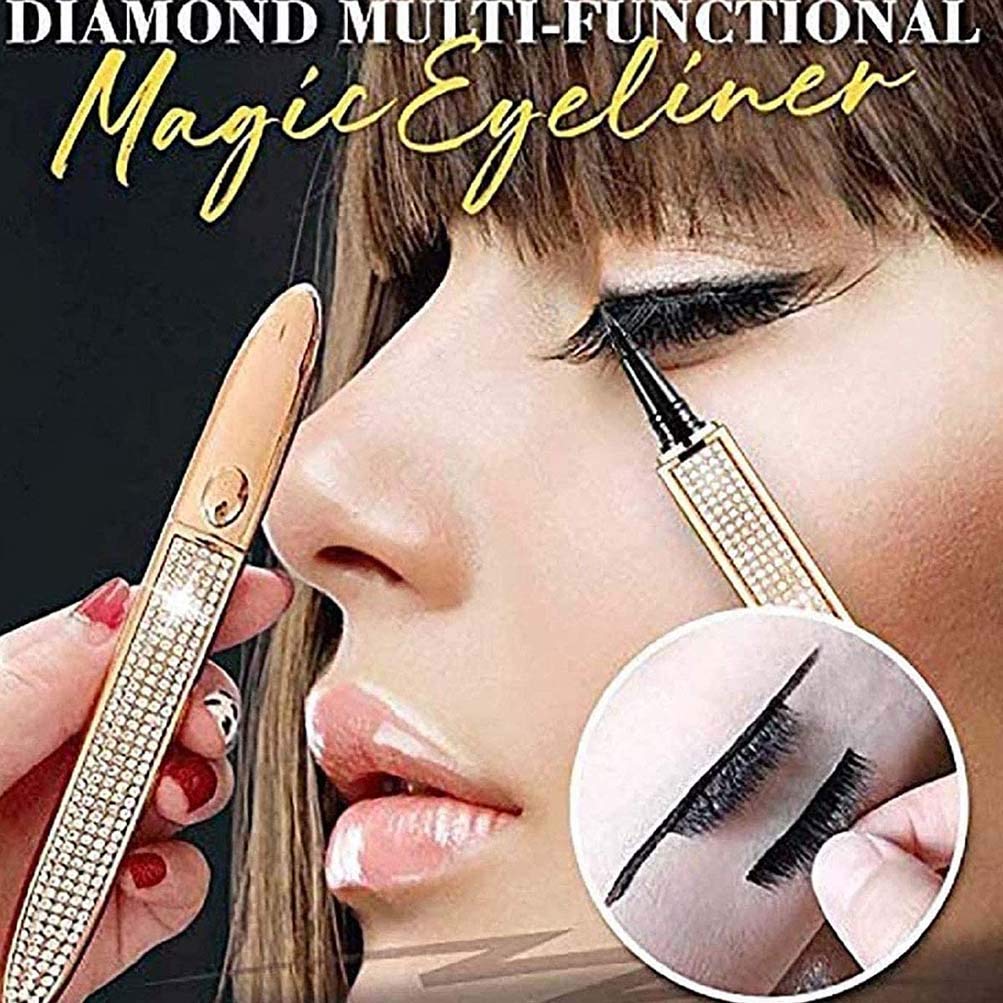 **Agaze Line N Lash Quick-Drying Liquid Eyeliner Pen – Self-Adhesive 2-in-1 Lash Glue & Eyeliner, Waterproof & Smudge-Proof for Long-Lasting Wear – Perfect for Everyday Makeup & Special Occasions (Dark Black)**