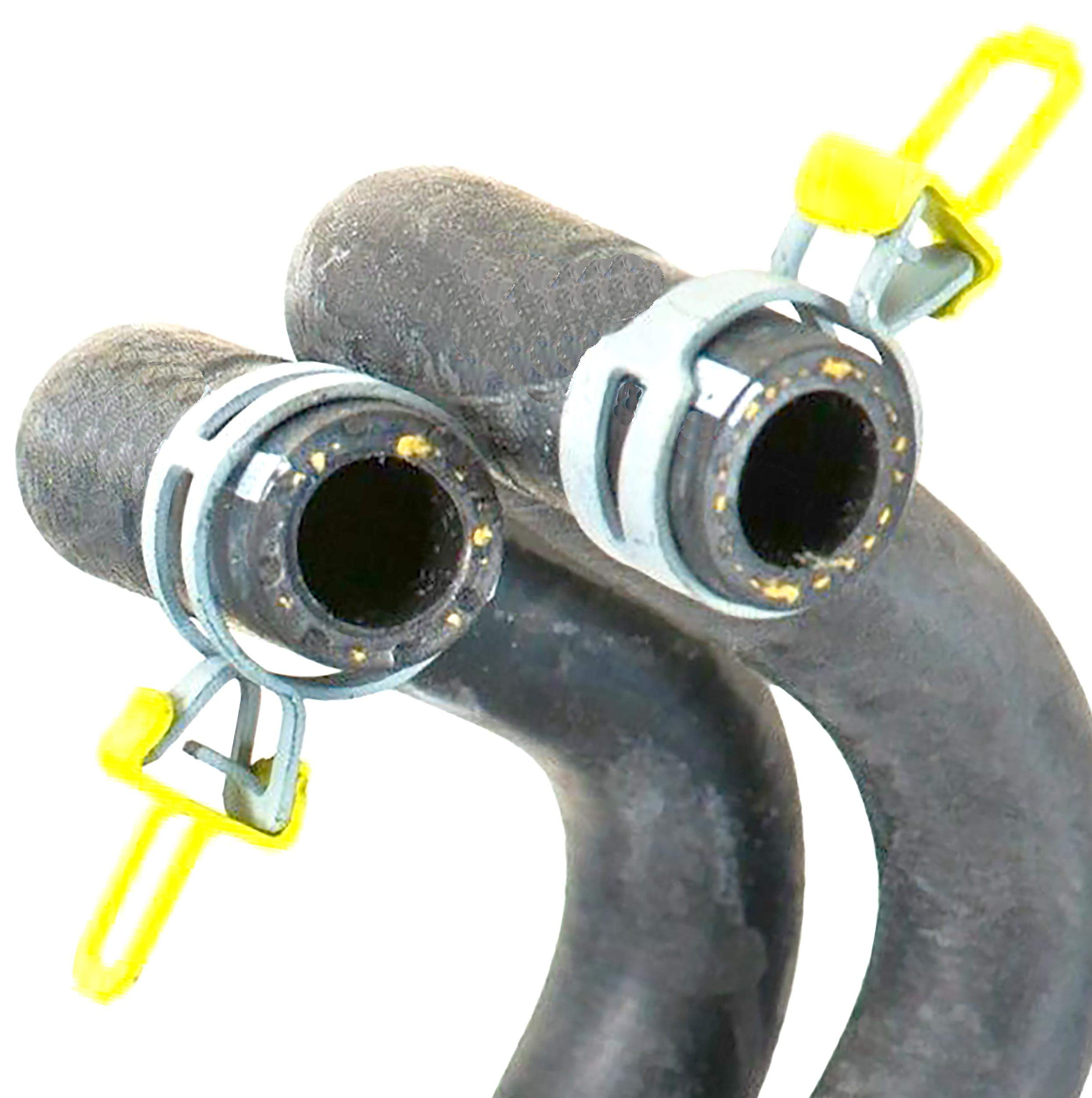 APDTY 140075 Heater Hose Set - Compatible with Select Vehicle Models | Durable Rubber Construction for Engine Cooling System | Perfect for Winter Driving & Vehicle Maintenance