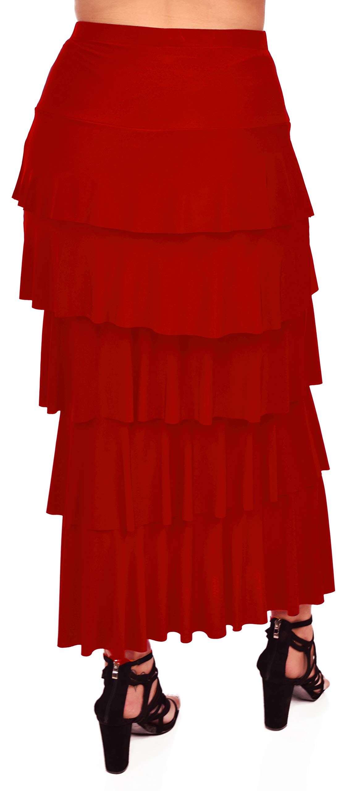 Boho Waterfall Tiered Maxi Skirt for Women - Regular & Plus Sizes | Flowy Layered Long Skirt for Beach, Festival & Summer Outfits