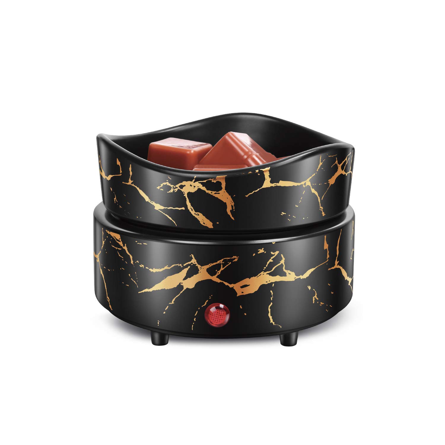 2-in-1 Electric Wax Melter & Candle Warmer - Flameless, Soot-Free & 100% Safe - Bold Gold Home Decor for Aromatherapy, Relaxation & Gift Giving