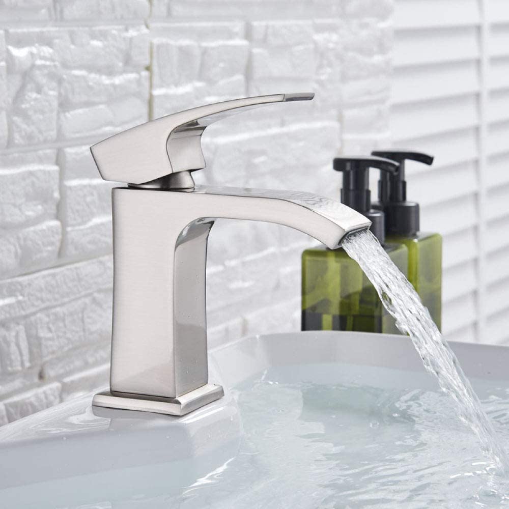 KNOXC Matte Black Waterfall Bathroom Vessel Sink Faucet - Deck Mounted Single Lever Brass Basin Mixer Tap for Hot & Cold Water - Perfect for Modern Bathroom Vanity, Vessel Sinks & Luxury Home Decor