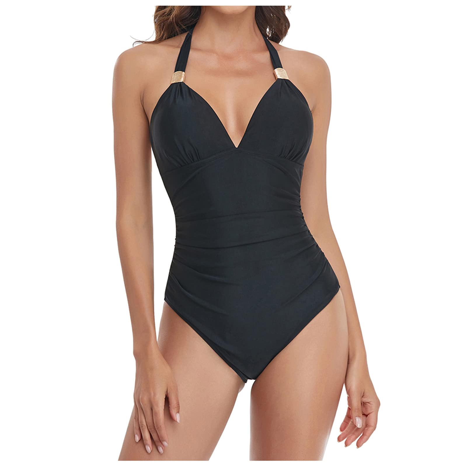 Eaktool Women's One Piece Cutout Swimsuits - Sexy Printed Bikini with Removable Chest Pads & No Underwire | Perfect for Beach Vacations, Pool Parties & Summer Getaways
