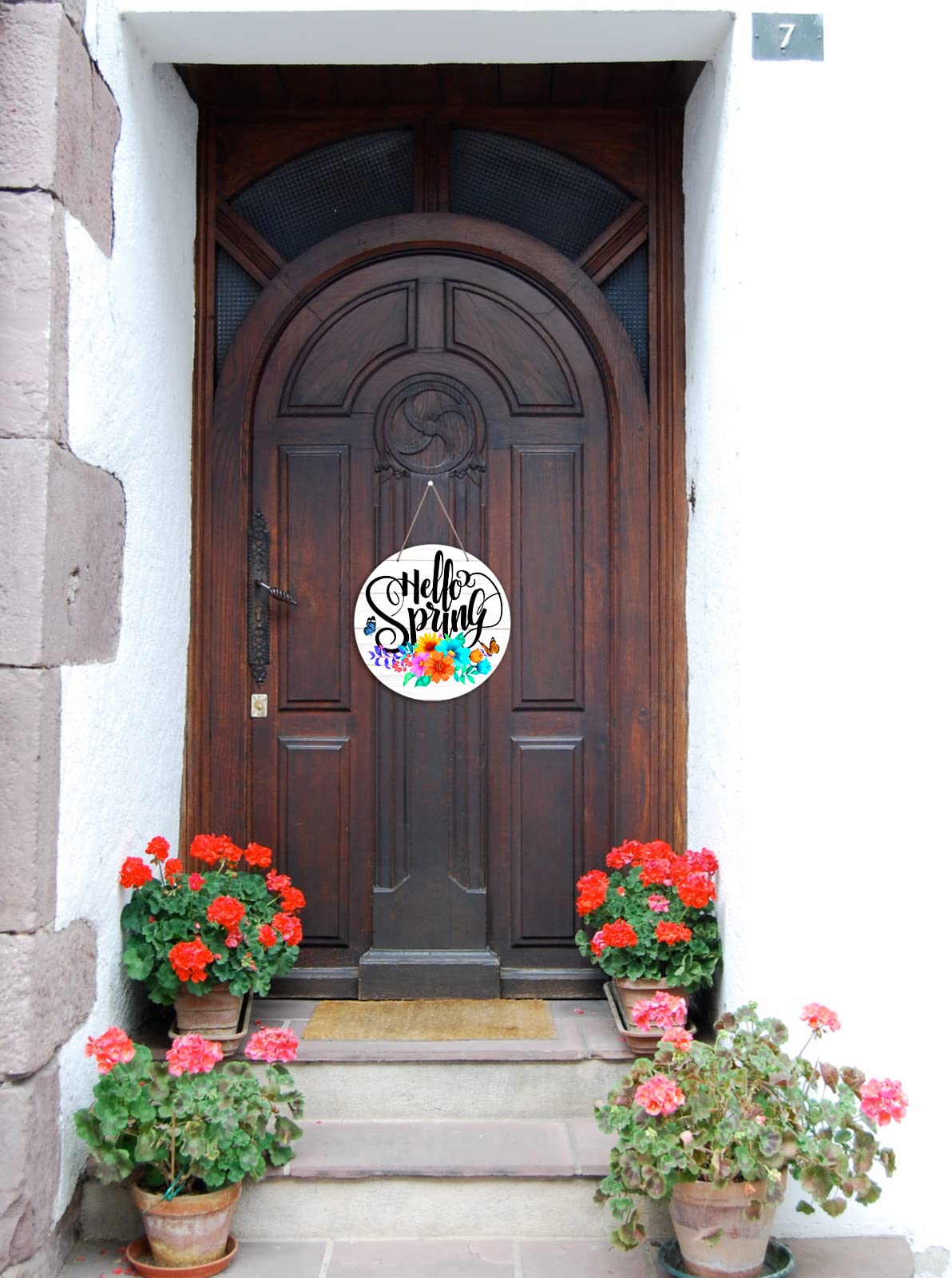 Hello Spring Welcome Door Sign - 11.5