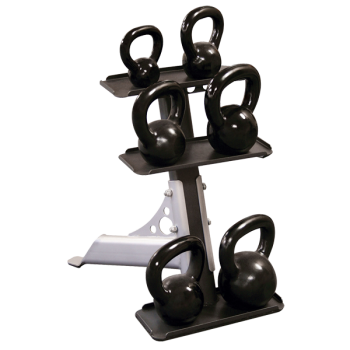 Body Solid 3-Tier Kettlebell Rack - Heavy Duty Steel Weight Rack for Home & Gym Storage - Organize 5-100lb Kettlebells - Perfect for CrossFit, Strength Training & Functional Fitness Workouts