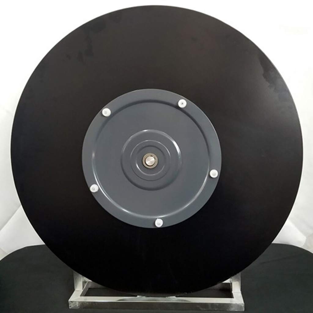 24-40 Inch Heavy Duty Tempered Glass Lazy Susan Turntable - Smooth & Quiet Rotating Plate for Dining Tables, Kitchen Countertops, Hotel Buffets, and Display Stands - Black Paint Finish