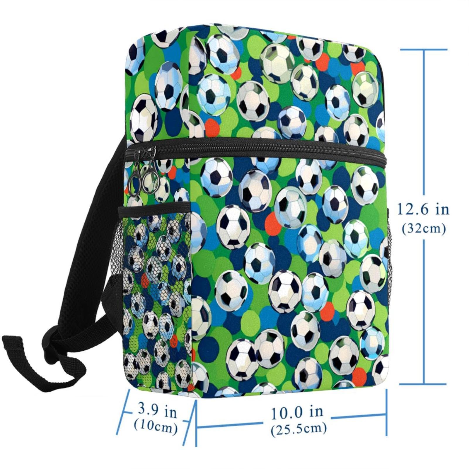Best Travel Backpack for Men & Women - Durable Waterproof Hiking Backpack with Football/Soccer Ball Floral Design - Perfect for Camping, Hiking, School & Sports