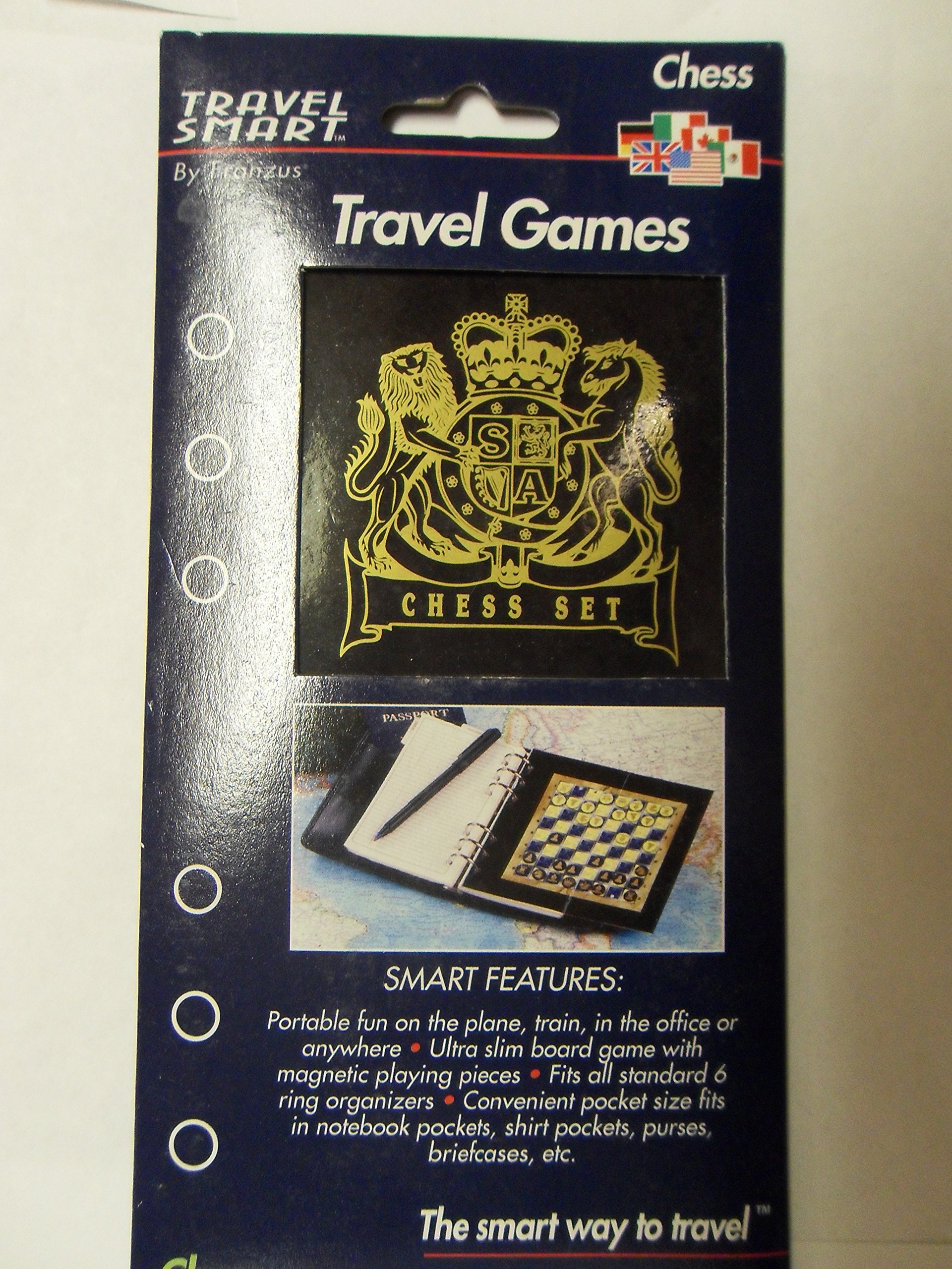 Franzus Travel Chess Set - Portable Folding Chess Board with Magnetic Pieces - Perfect for Travel, Camping, and Outdoor Games