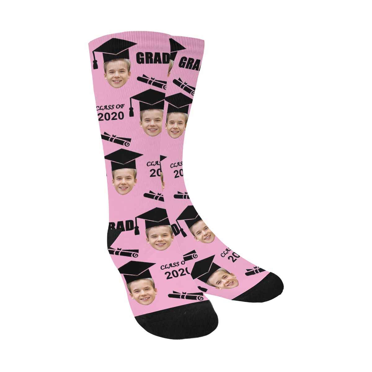 Custom Photo Socks - Personalized Graduation Gifts for Men & Women - Unique Face Printed Socks for Friends, Couples & Family - Perfect for Graduation Parties, Yearbook Memories & Special Occasions