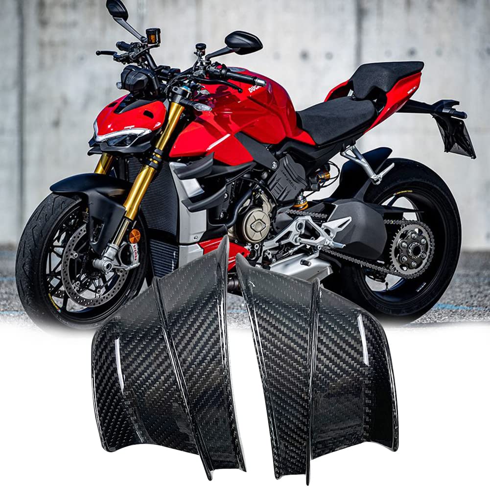 Carbon Fiber Motorcycle Winglets for S*Tree*tfig*hte*r V4/V4S - Aerodynamic Upgrade for Racing & Street Riding
